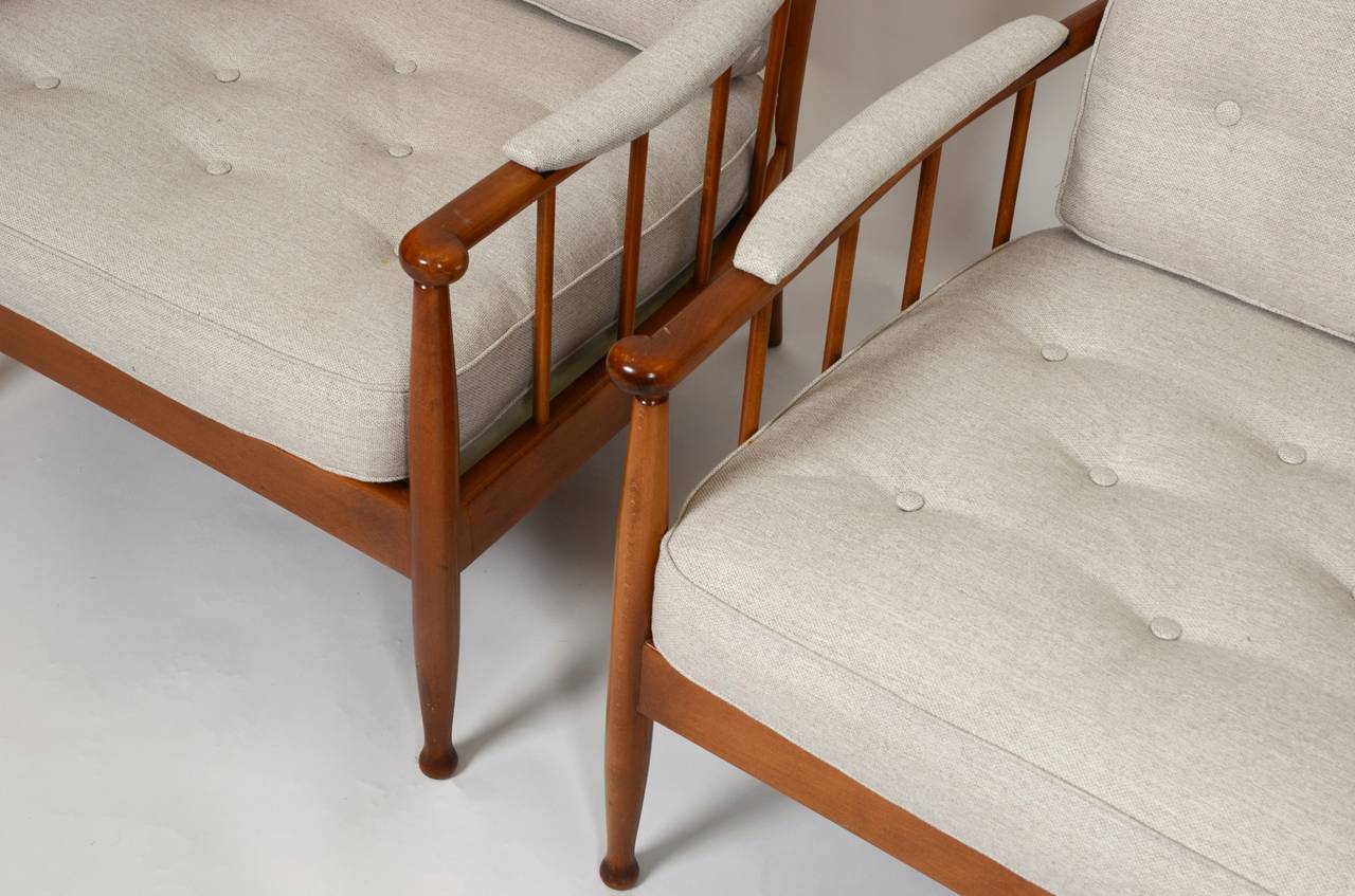 Scandinavian Modern Pair of Skrindan Lounge Chairs by Kerstin Hörlin-Holmquist for OPE Möbler