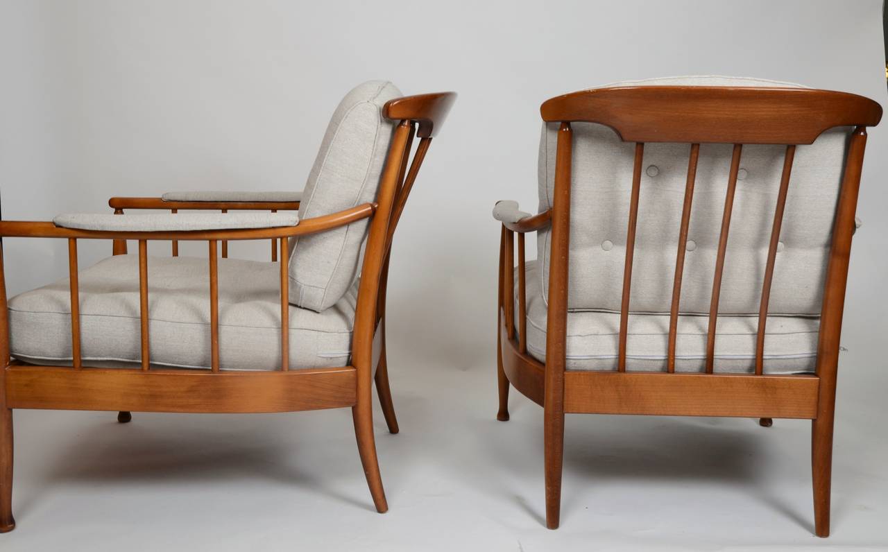 Pair of Skrindan Lounge Chairs by Kerstin Hörlin-Holmquist for OPE Möbler In Good Condition In Stockholm, SE