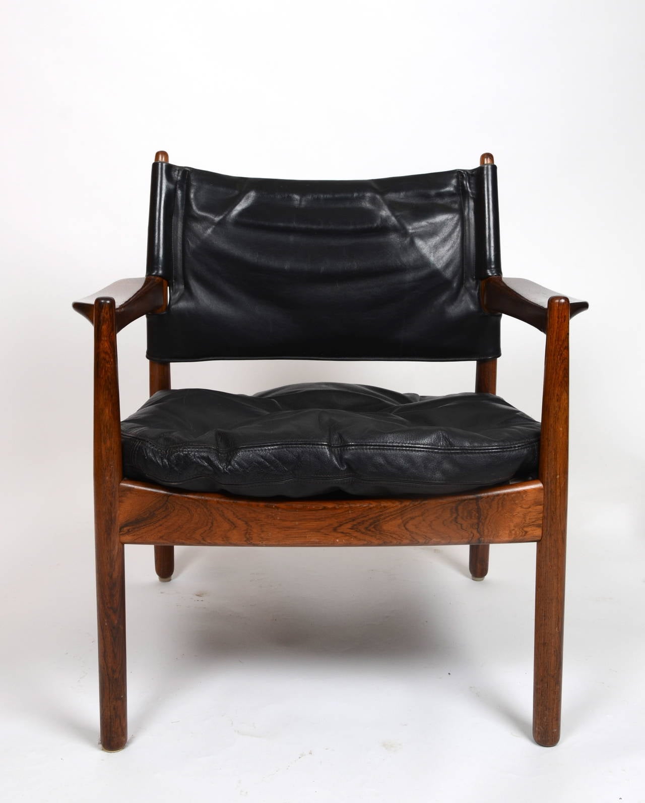 20th Century Armchair with Stool, by Gunnar Myrstrand for Källemo, Sweden, 1960s