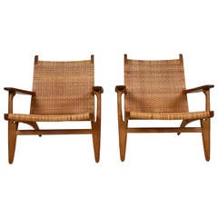 Hans J. Wegner Easy Chairs, model CH27, Carl Hansen & Son