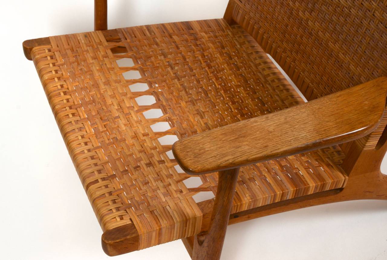 Danish Hans J. Wegner Easy Chairs, model CH27, Carl Hansen & Son
