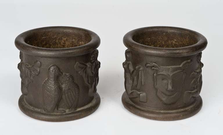 Scandinavian Modern Anna Petrus Urns for Näfveqvarns Bruk in cast iron, Sweden 1927