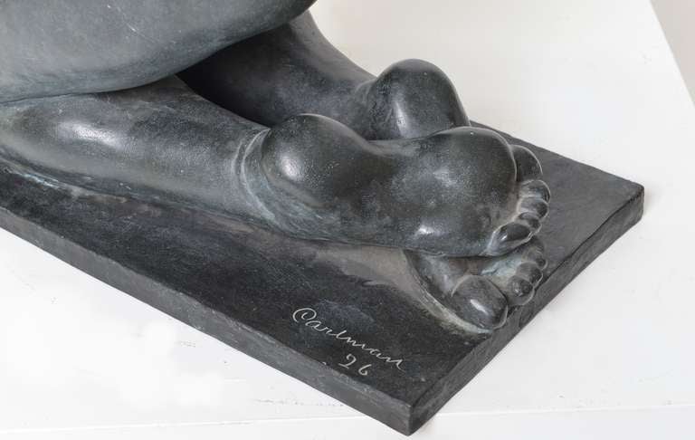 Scandinavian Modern Bronze Sculpture Carlman 1926 Swedish
