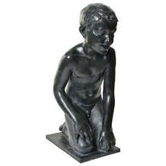 Antique Bronze Sculpture Carlman 1926 Swedish