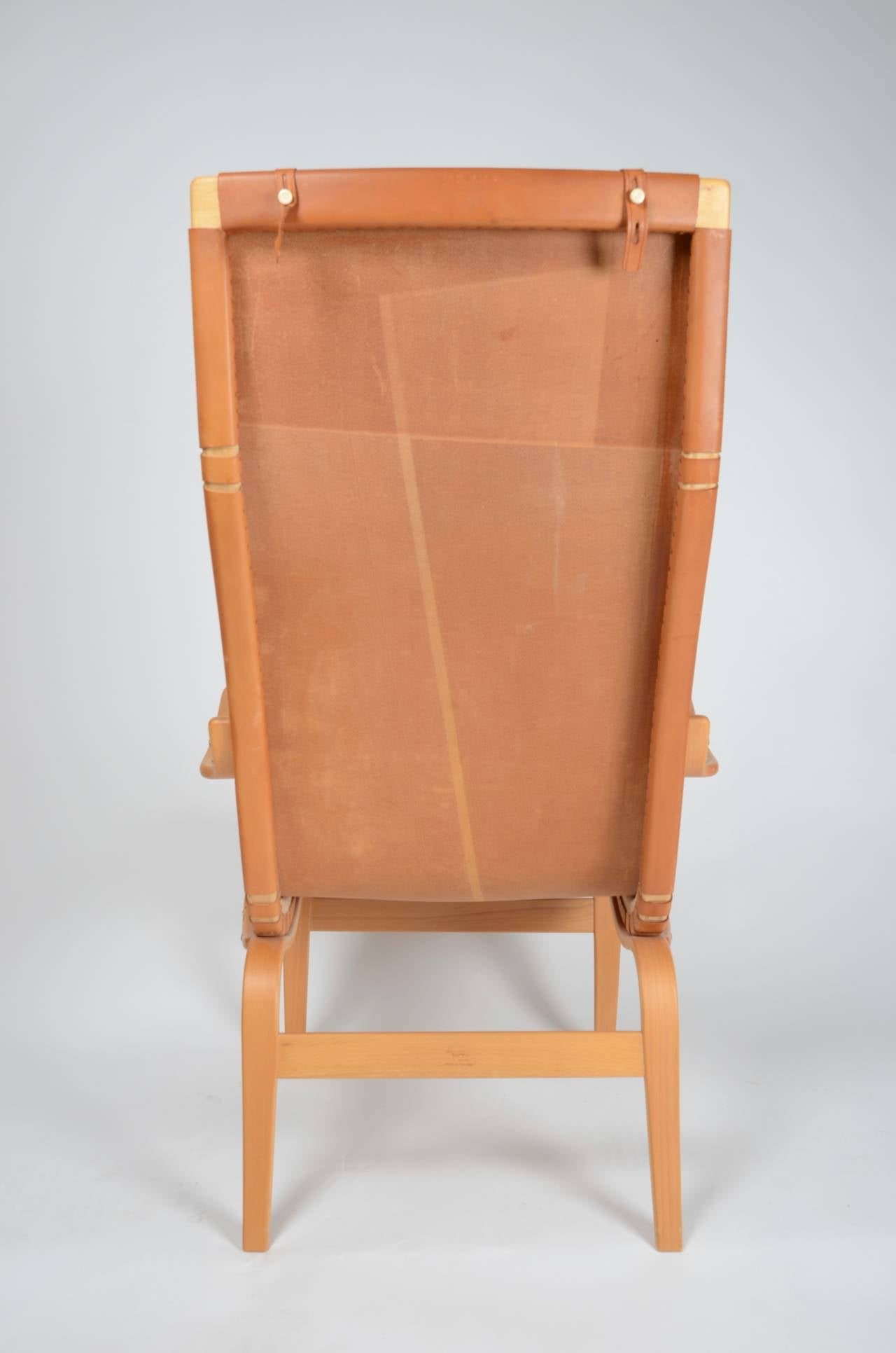 Swedish Chair, high-back Eva, by Bruno Mathsson for Karl Mathsson, Sweden