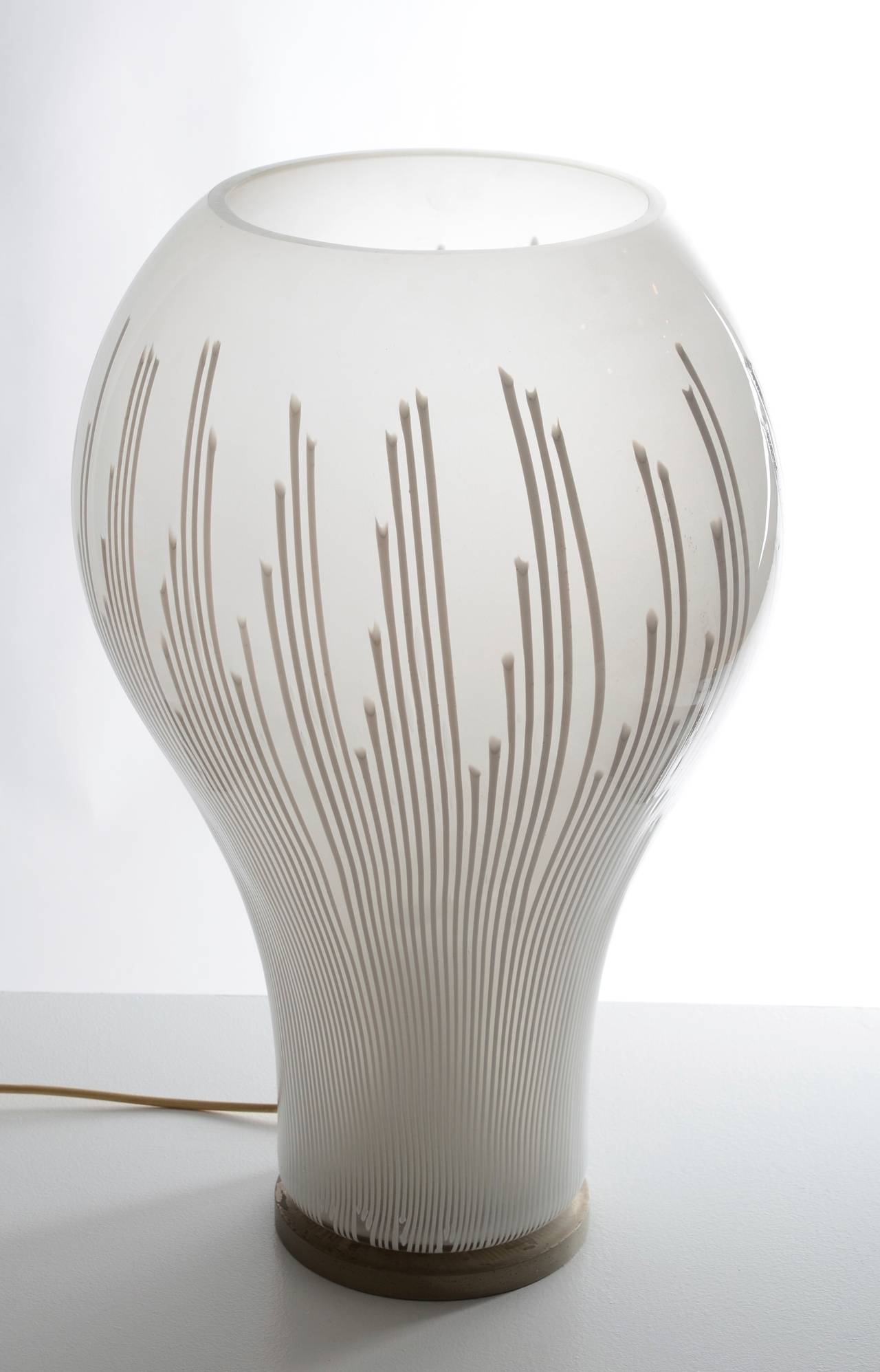 Mid-Century Modern Table Lamp, by Ludovico Diaz de Santillana, Venini