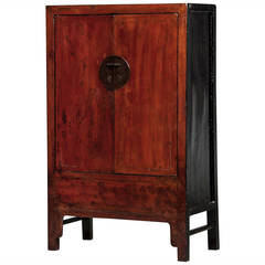 Red Lacquer Cabinet from Shanxi, 19th Century 1