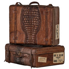 Set of Suitcases with Beautiful Patina, Uruguay 1920-1930 1