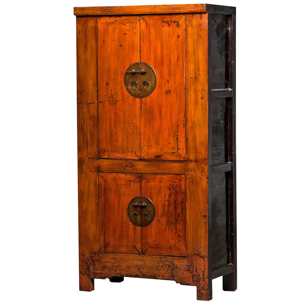 Cabinet with a Beautiful Original "Cognac" Lacquer Colour, Early 19th Century