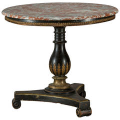 Charles X Saloon Table with Marble Top