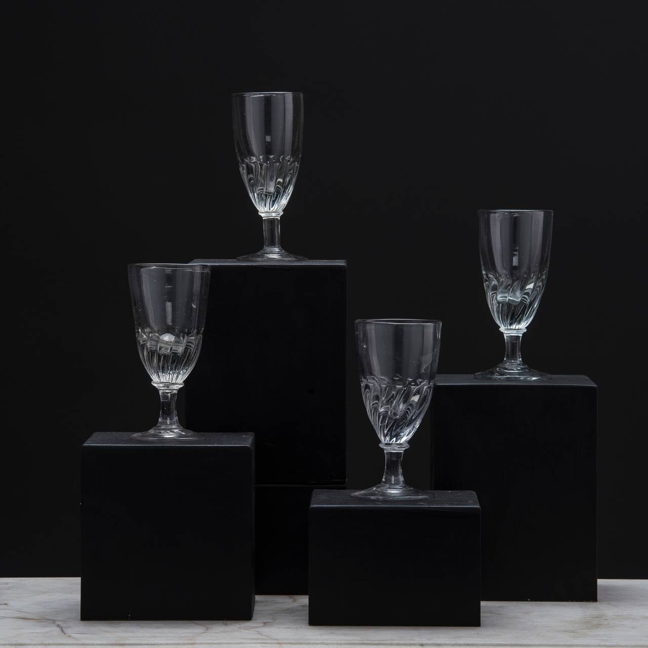 French bistro glasses about 1900. 
80 USD per piece. Sizes can vary a little bit.