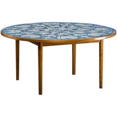 Bjorn Wiinblad Tile Table, signed 1984