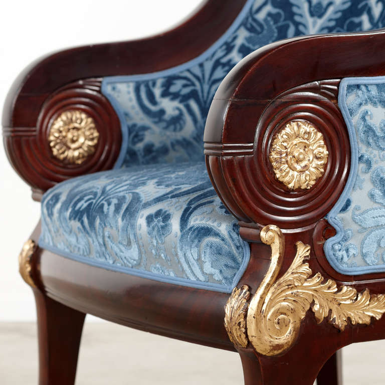 Second Empire Russian Empire Style Pair of Bergeres