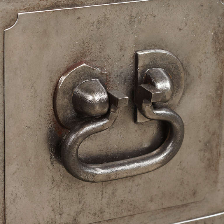 Danish Decorative Safe in Polished Iron