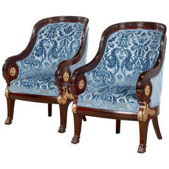 Russian Empire Style Pair of Bergeres