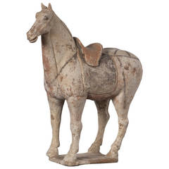 Antique Tang Dynasty Pottery Horse