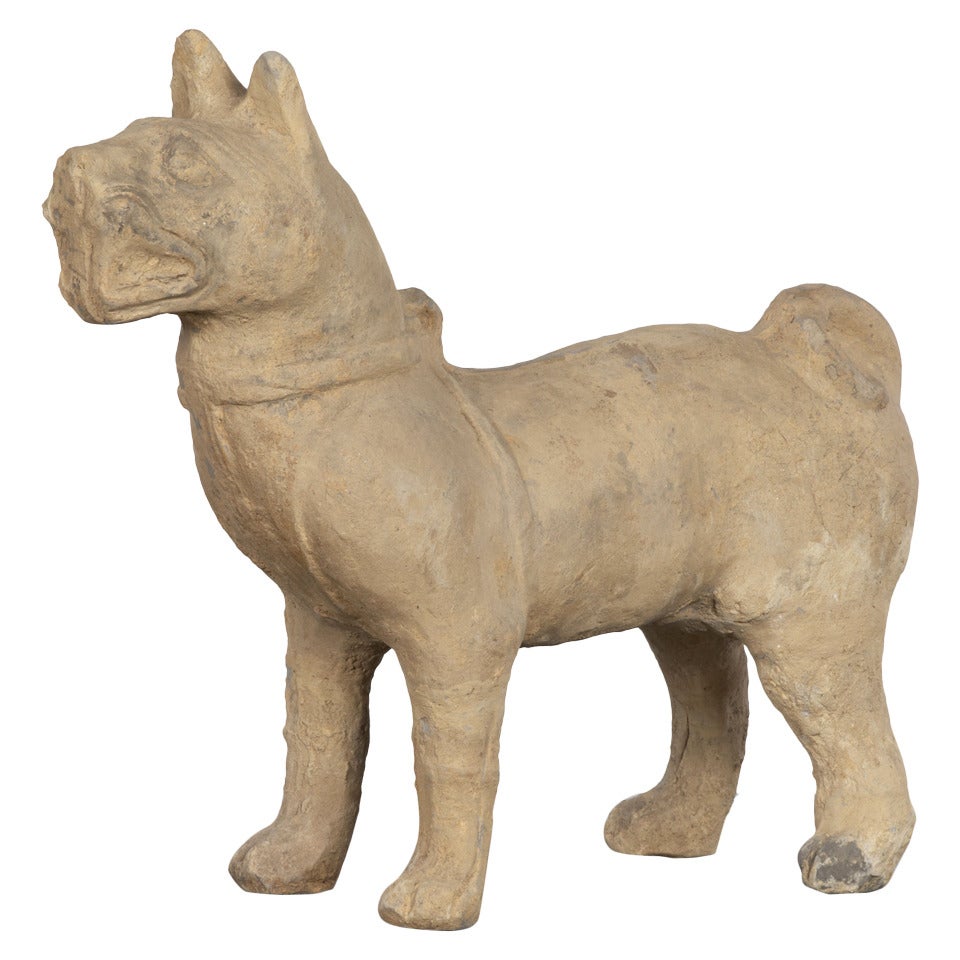 Han Dynasty Black Pottery Dog