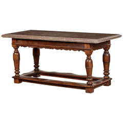 Baroque table with stonetop