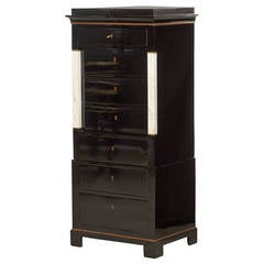 Elegant Chiffonier with Marble Pillars, Danish, 1820