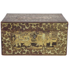 Antique Chinese Lacquer Box, 19th Century