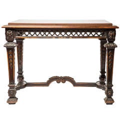 1920
s Swedish Carved Hardwood Freestanding Table