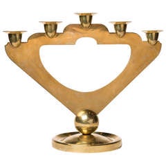 Vintage Mid 19th Century Large Brass Candelabra