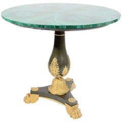 Early 19th Century Russian Malachite Table