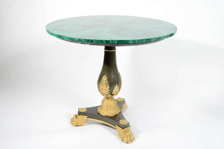 Early 19th Century Russian Malachite Table