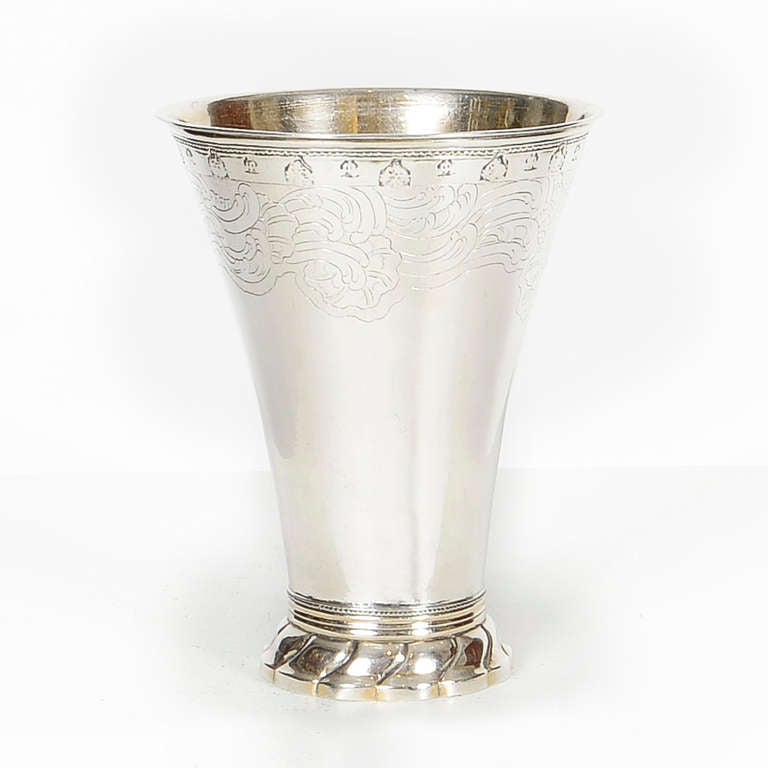 18th Century Swedish Rococo Silver Beaker