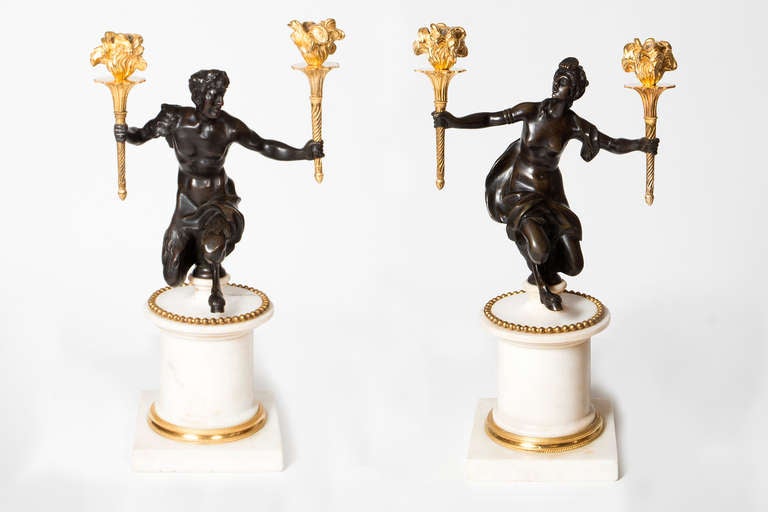Pair of English, 18th Century Candelabras