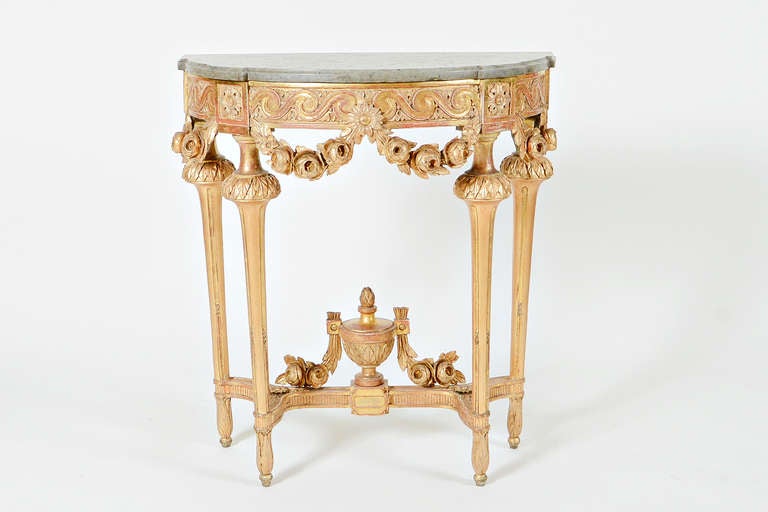 18th Century Gustavian Gilt Wood Console Table