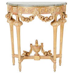 Antique 18th Century Gustavian Gilt Wood Console Table