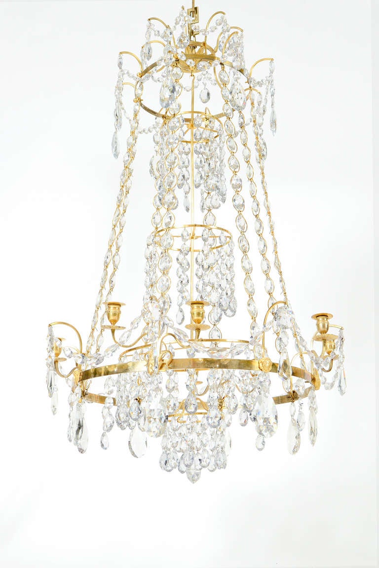 Haga chandelier, made in Stockholm around 1790.

Provenance: Nobel Price winner Sunne Bergström.