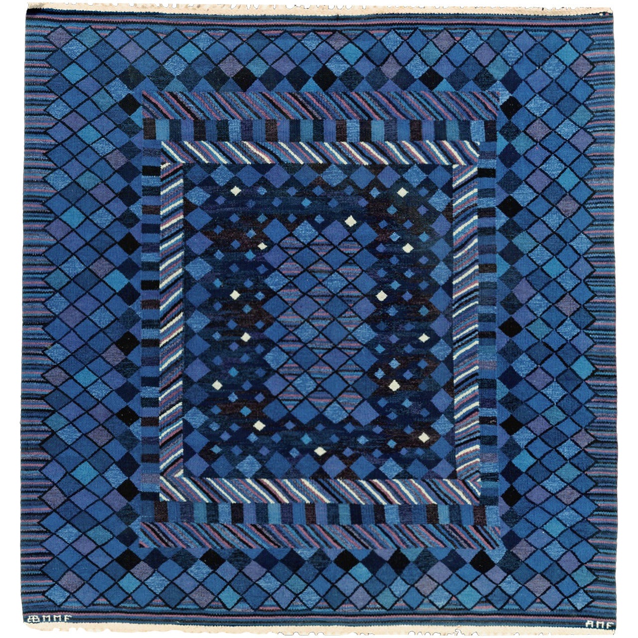 Swedish Rug by Ann-Mari Forsberg, 1953 For Sale