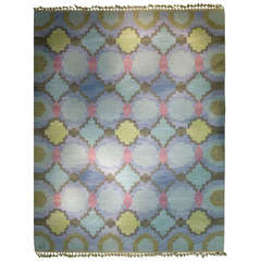 Vintage Swedish rölakan rug -Designer Judith Johansson