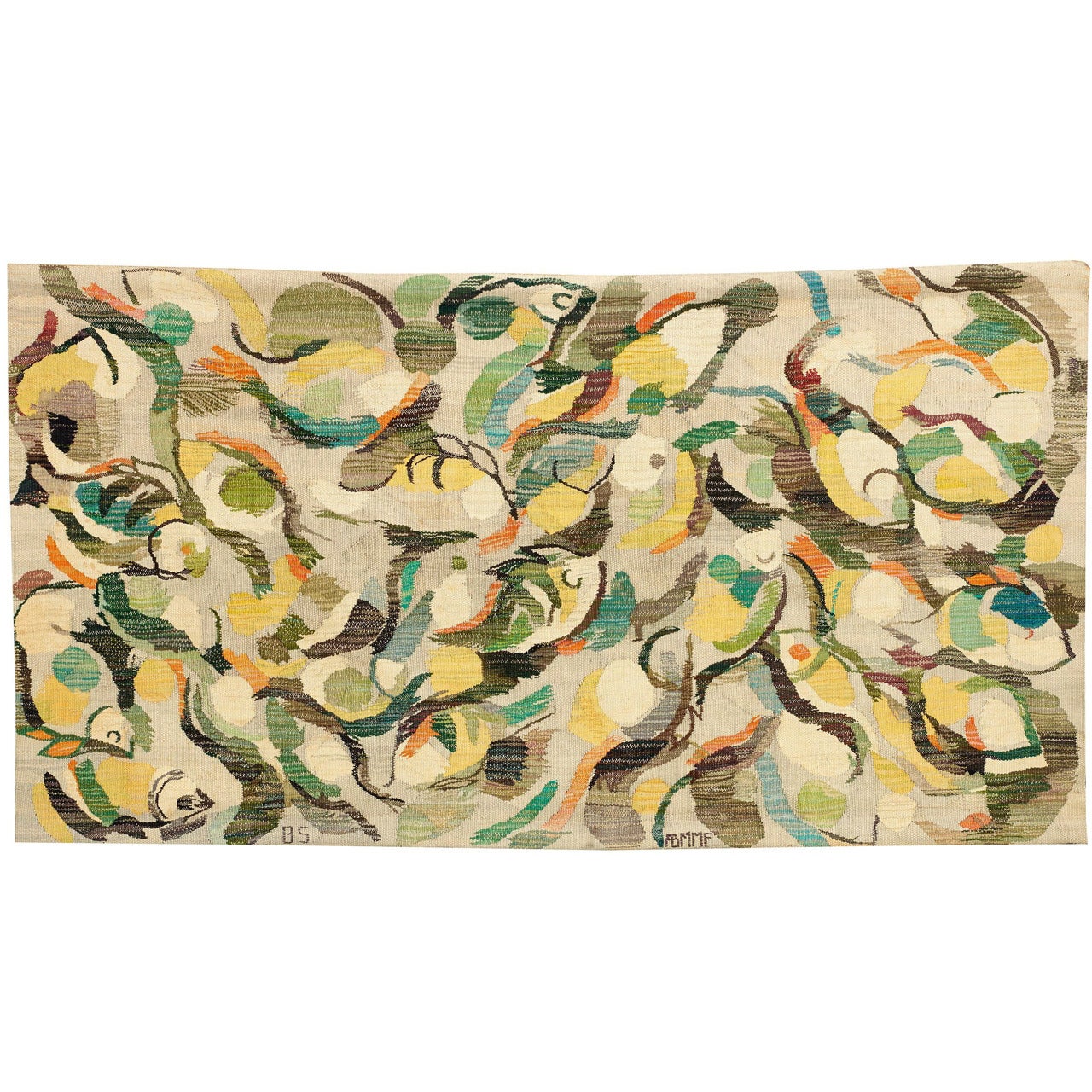 Swedish MMF Tapestry "Abborrar"Wall Hanging For Sale