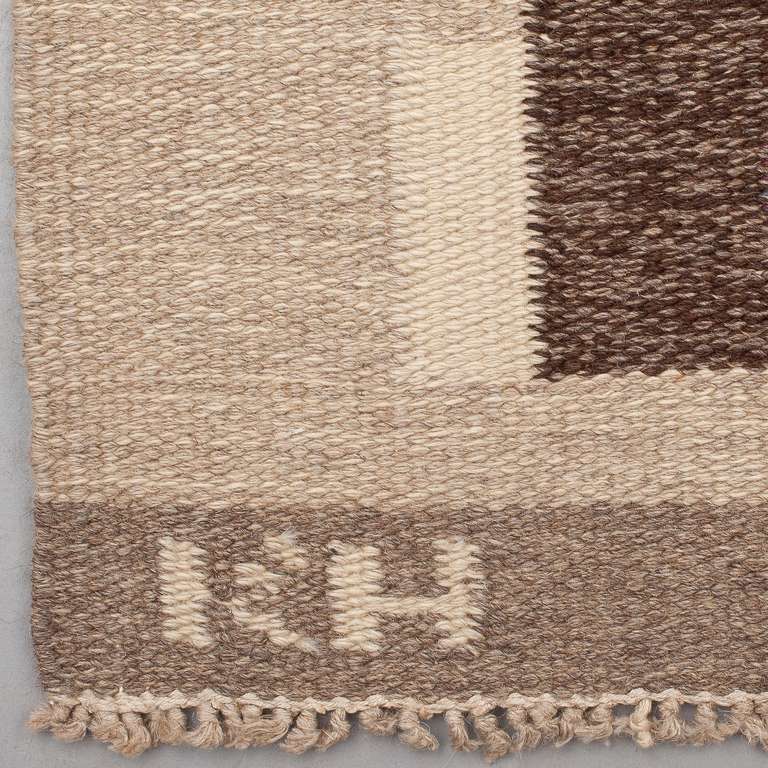 Mid-20th Century Flatwoven Swedish rug For Sale