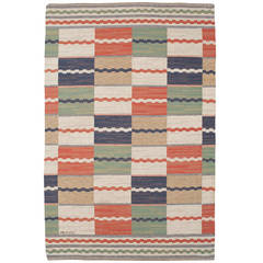 "Vita Rutmattan" Swedish Tapestry Carpet by MMF