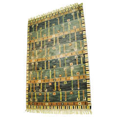 Antique Swedish piled rug - Märta Måås Fjetterström- AB MMF "Ståndaren"