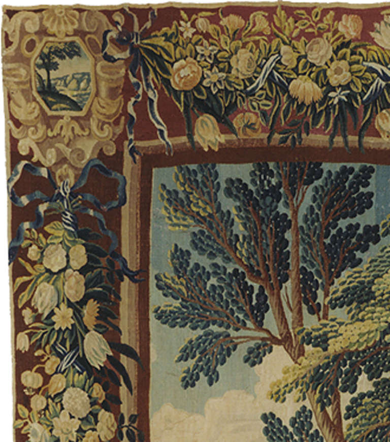 Flemish Verdure Landscape Tapestry In Good Condition For Sale In Stockholm, SE