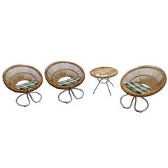 Rattan Chairs and Table