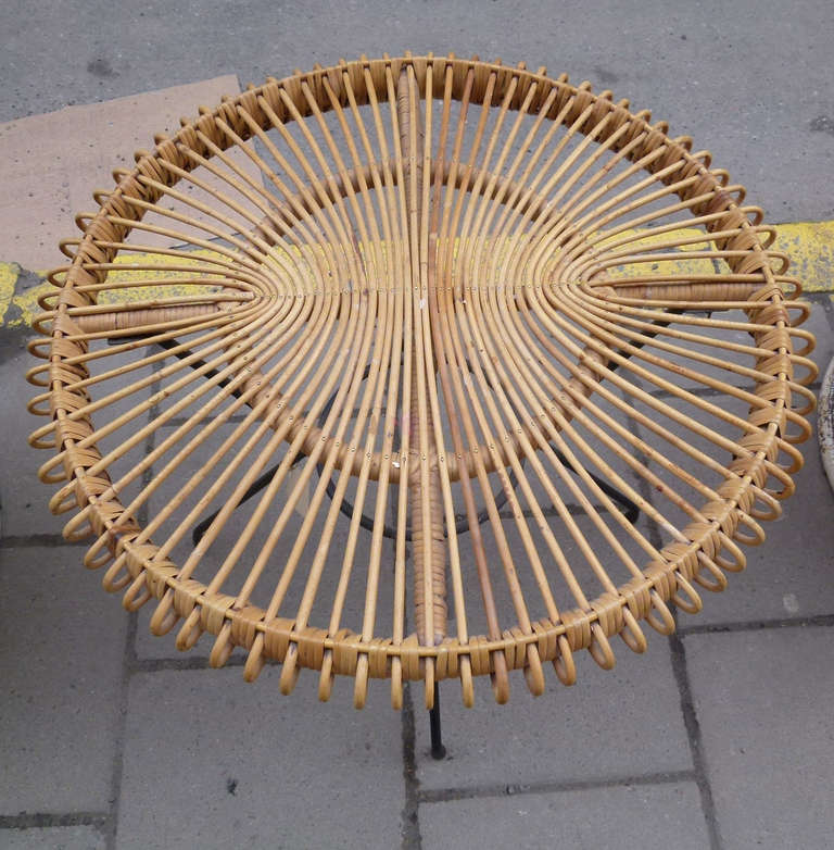 Rattan Chairs and Table In Good Condition For Sale In Stockholm, SE