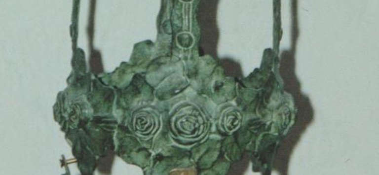 Swedish patinated bronze lamp by Alice Nordin. In Good Condition For Sale In Stockholm, SE