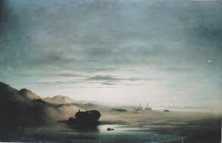 Seafront with dark skies. Oil on panel. Signed: G. van der Ven 1846. Gerardus van der Ven, Dutch artist born in Rotterdam 1818, died in 1871. Landscape artist and a pupil to Wilhelm Hendrix Schmidt. More information to come.