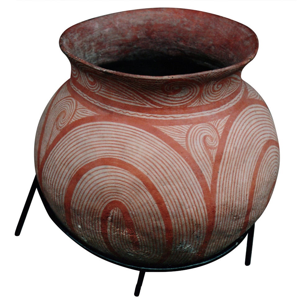 Ban Chiang Terracotta Round Pot For Sale
