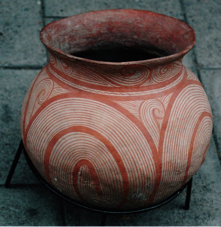 Ban Chiang Terracotta Round Pot In Excellent Condition For Sale In Stockholm, SE