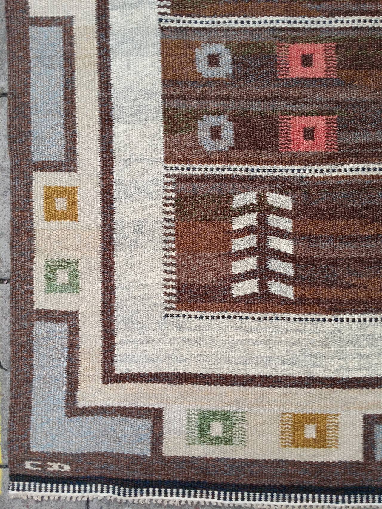 Mid-20th Century Swedish Rölakan Rug by Carl Dagel For Sale