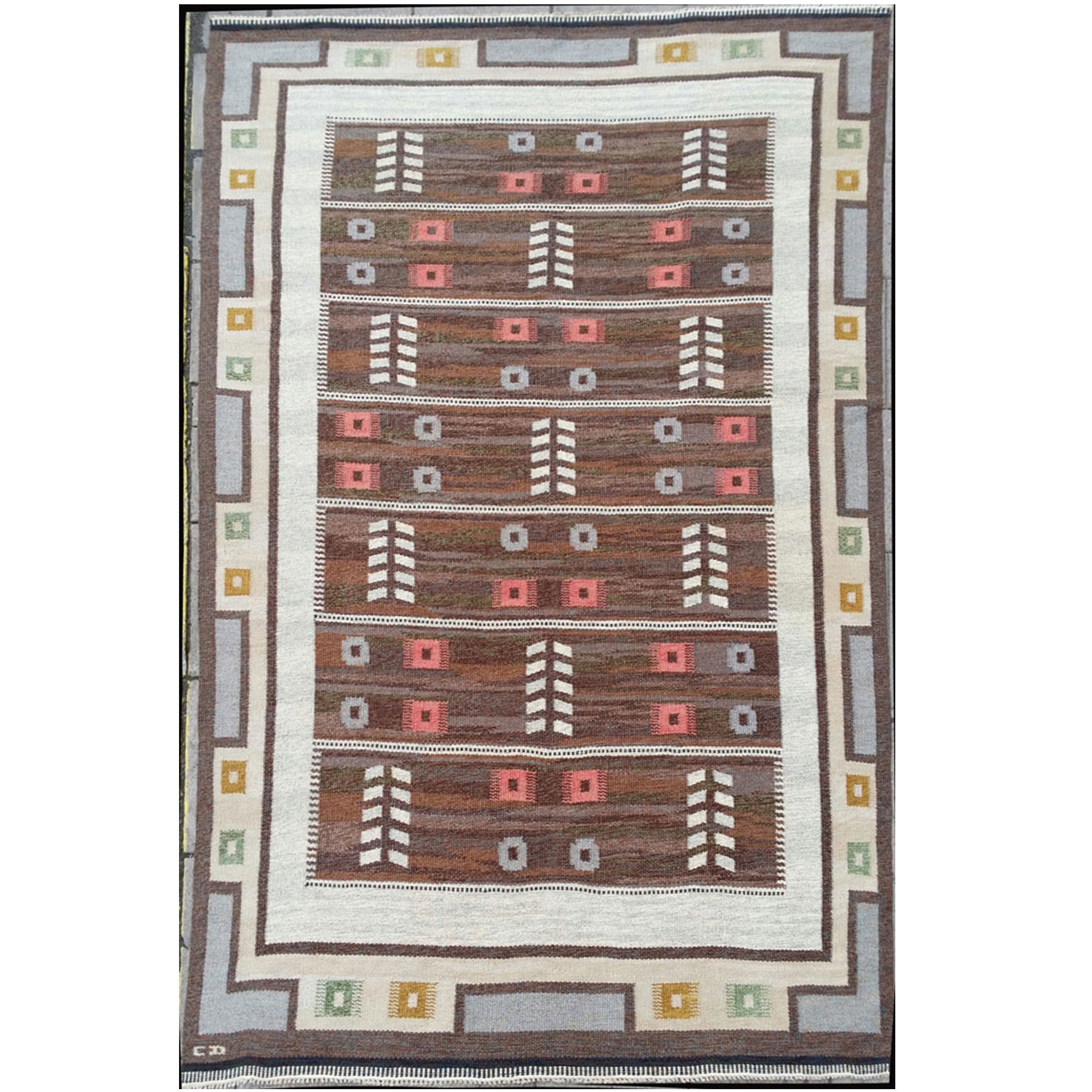 Swedish Rölakan Rug by Carl Dagel For Sale