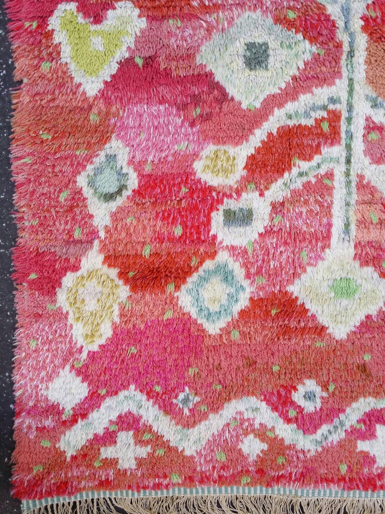 Mid-20th Century Swedish Rya Carpet For Sale