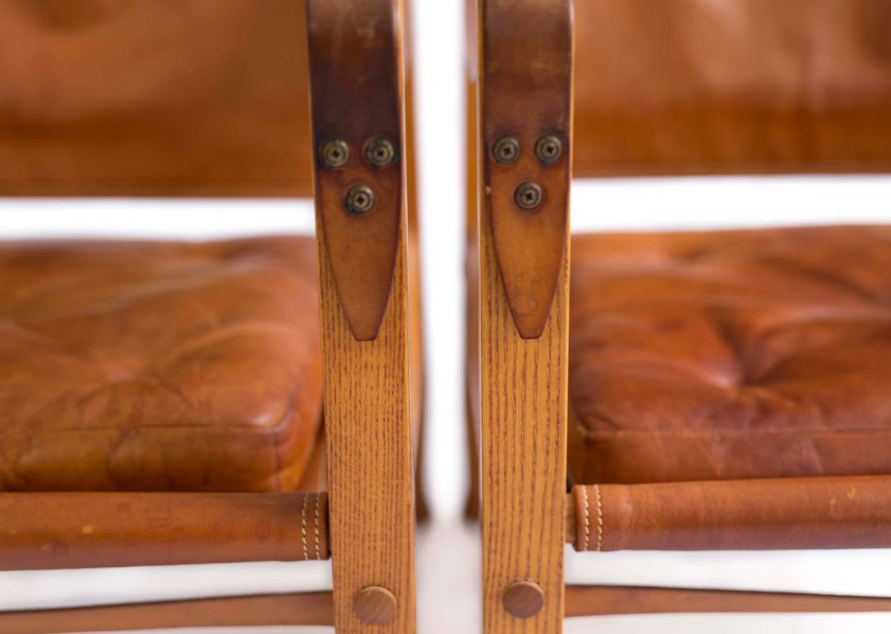 Danish Kaare Klint Pair of 'Safari Chairs' for Rud. Rasmussen